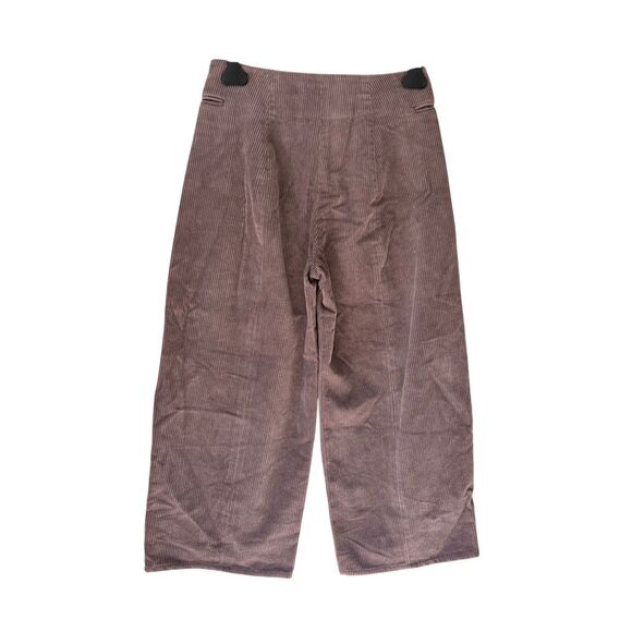 Anthropologie Where Mountains Meet Calder Pants size 2 Mauve Corduroy Cropped Wi - Picture 3 of 9